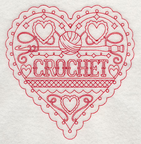 Crochet Heart (Redwork)