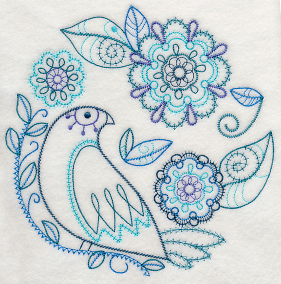 Blue Harmony Bird 1 (Vintage)