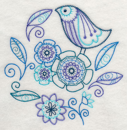 Blue Harmony Bird 2 (Vintage)