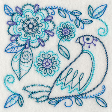 Blue Harmony Bird 4 (Vintage)