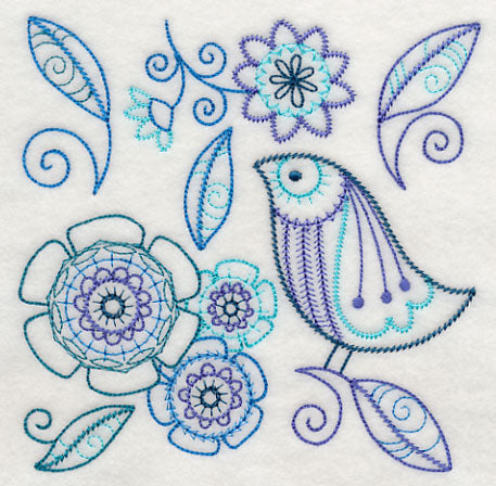 Blue Harmony Bird 5 (Vintage)