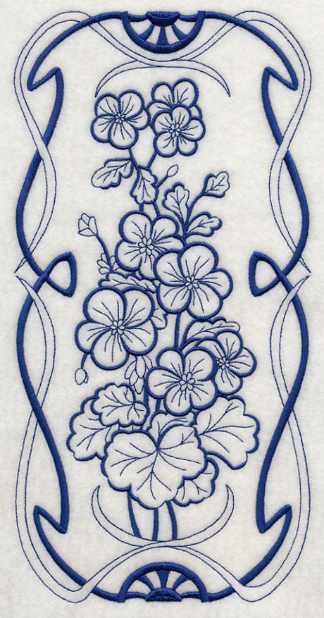 Art Nouveau Geranium (Bluework)