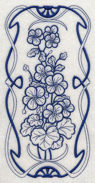 Art Nouveau Geranium (Bluework)