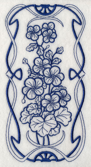 Art Nouveau Geranium (Bluework)