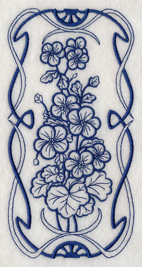Art Nouveau Geranium (Bluework)