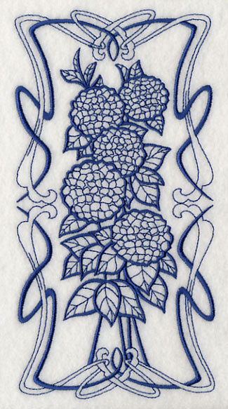 Art Nouveau Hydrangea (Bluework)