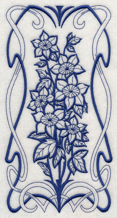 Art Nouveau Clematis (Bluework)