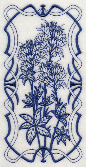 Art Nouveau Blue Spider (Bluework)