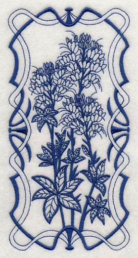 Art Nouveau Blue Spider (Bluework)