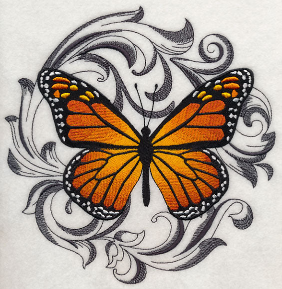 Monarch with Baroque Background