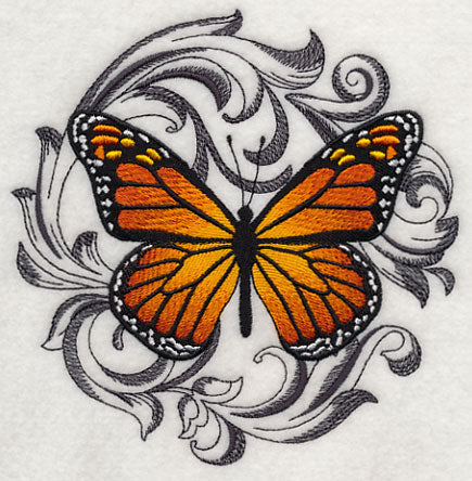 Monarch with Baroque Background