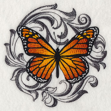 Monarch with Baroque Background