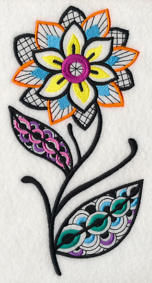 Petal Symmetry (Blackwork)