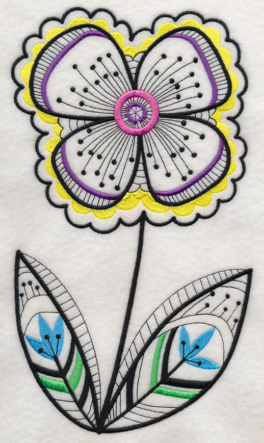 Floral Fashion (Blackwork)