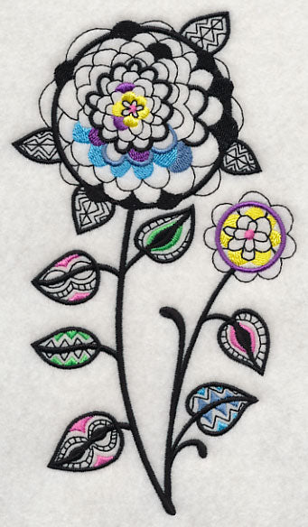 Petal Pops (Blackwork)