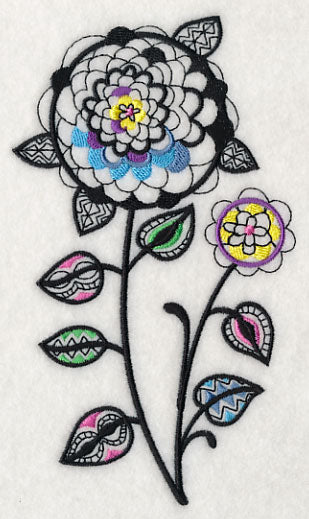 Petal Pops (Blackwork)