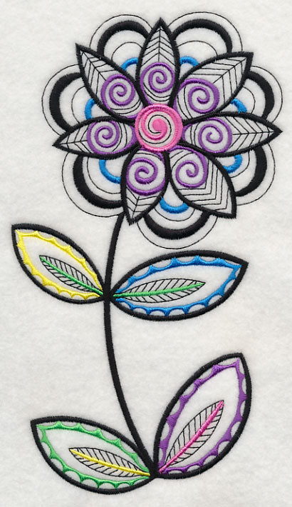 Floral Charm (Blackwork)