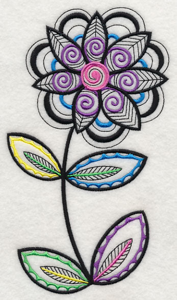 Floral Charm (Blackwork)