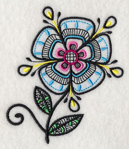 Flower Power - Short Stem (Blackwork)