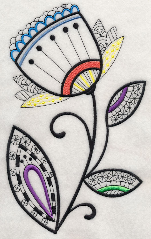 Graceful Blossom (Blackwork)