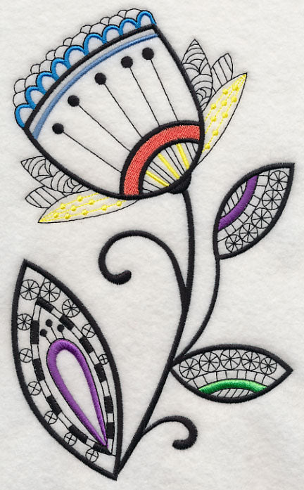 Graceful Blossom (Blackwork)