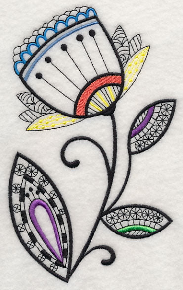 Graceful Blossom (Blackwork)