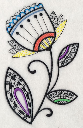 Graceful Blossom (Blackwork)