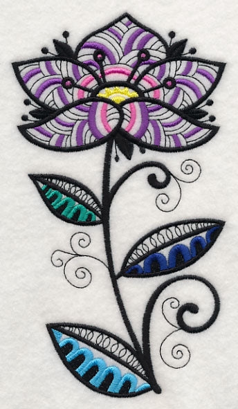 Floral Radiance (Blackwork)