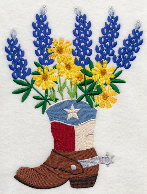 Texas Blooms in Cowboy Boot