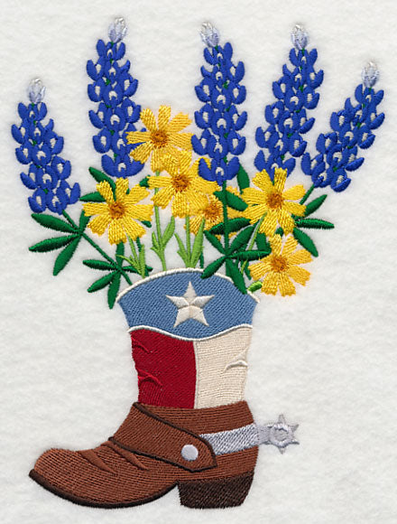 Texas Blooms in Cowboy Boot