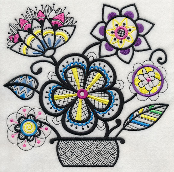 Garden Fresh Bouquet (Blackwork)