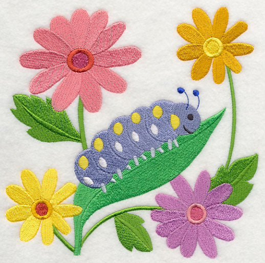 Caterpillar in Flowers