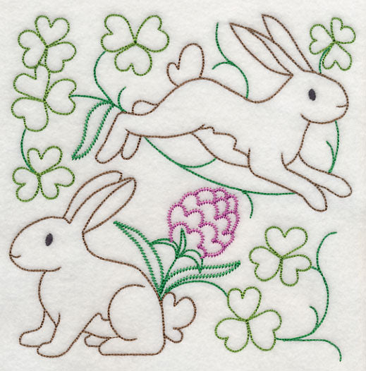 Lucky Bunnies in Berries 2 (Vintage)