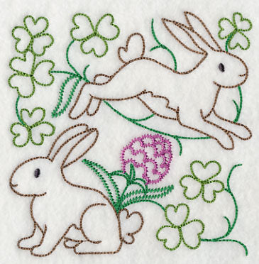 Lucky Bunnies in Berries 2 (Vintage)
