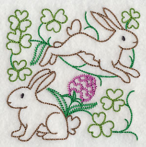 Lucky Bunnies in Berries 2 (Vintage)
