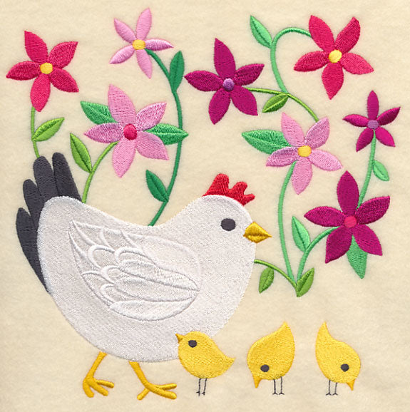 Springtime Hen and Chicks