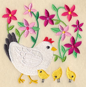 Springtime Hen and Chicks