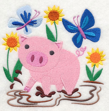 Happy Pig in Mud