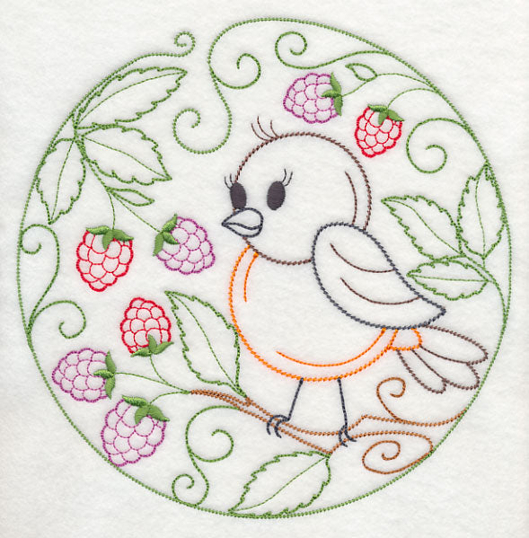 Robin and Dewberries (Vintage)