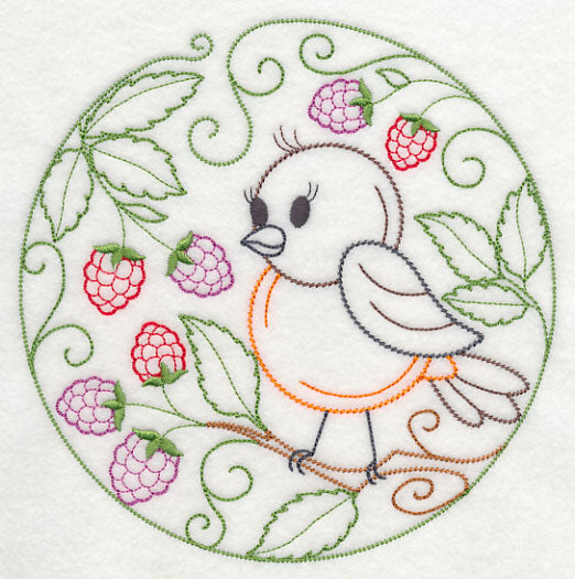 Robin and Dewberries (Vintage)