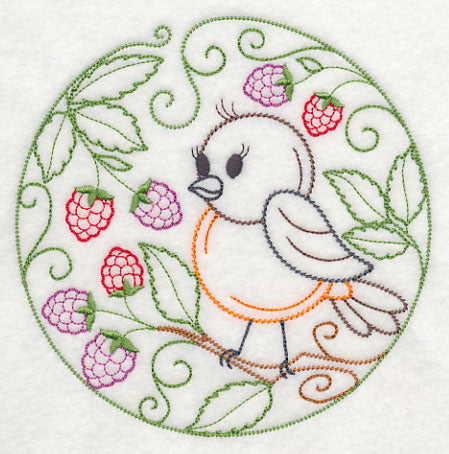 Robin and Dewberries (Vintage)