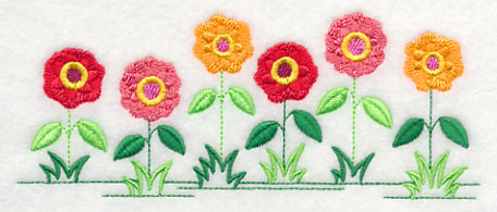 Country Charm Border - Zinnia