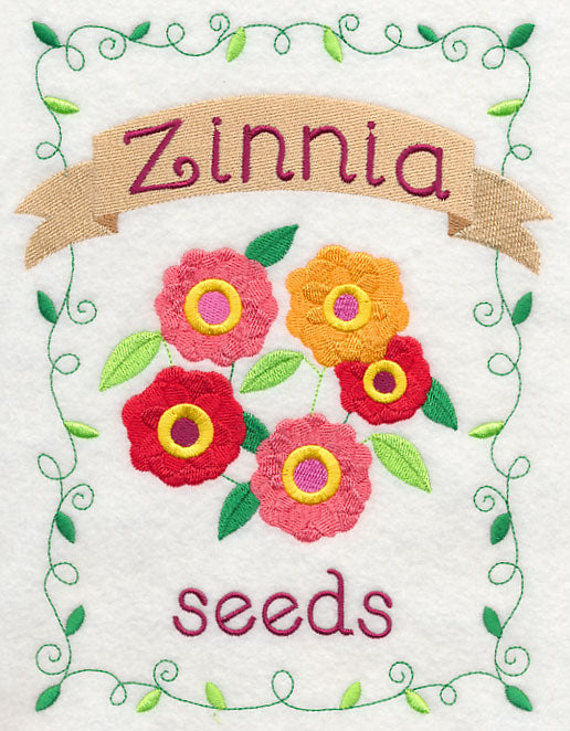 Country Charm Seed Packet - Zinnia