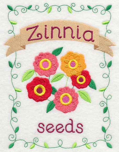 Country Charm Seed Packet - Zinnia