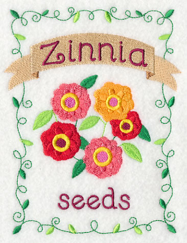 Country Charm Seed Packet - Zinnia