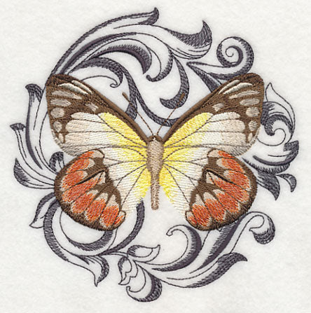 Scarlet Jezebel with Baroque Background