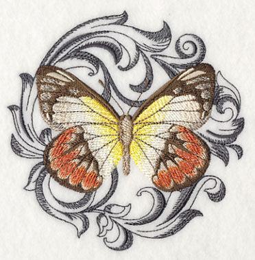 Scarlet Jezebel with Baroque Background