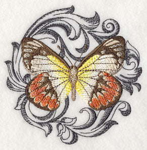 Scarlet Jezebel with Baroque Background