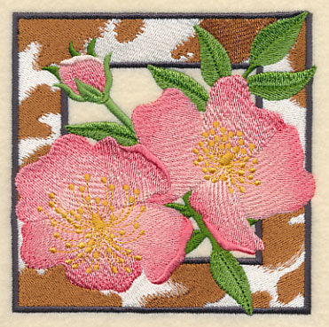Rustic Wild Roses Square