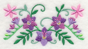 Spring Flower Bouquet Border